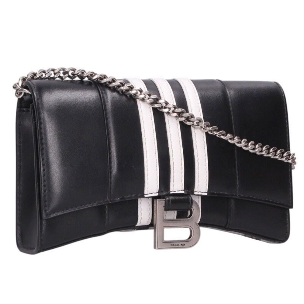 Balenciaga Adidas Hourglass Chain Shoulder Bag Black White - Picture 1 of 5